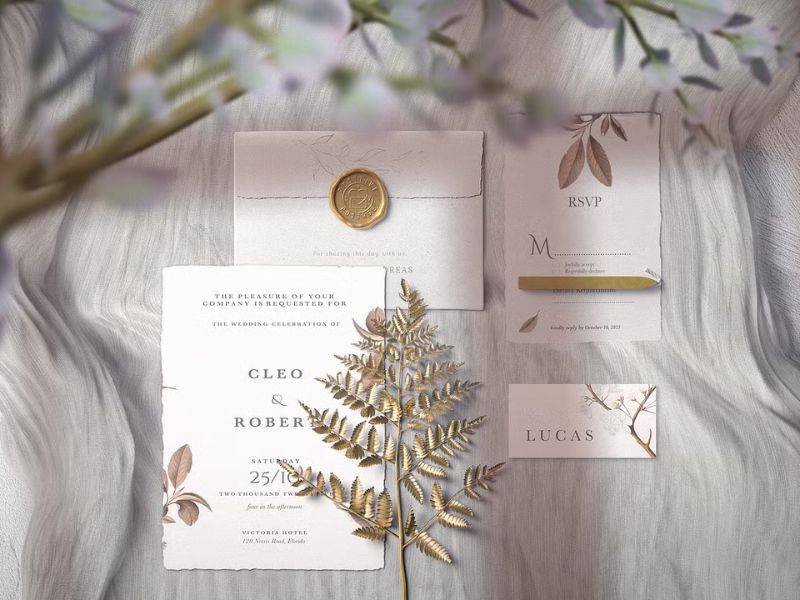 botanical RSVP wedding card template from elegant wedding invitation suite
