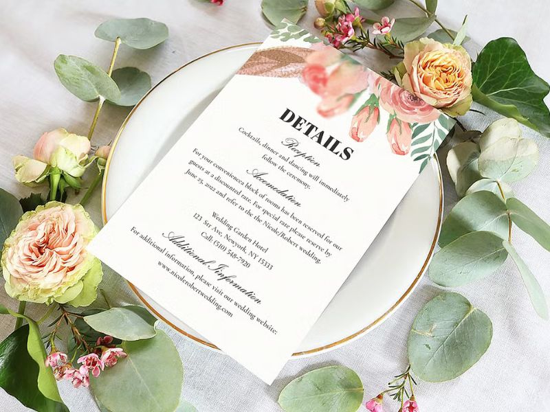 editable watercolor wedding invitation suite template canva