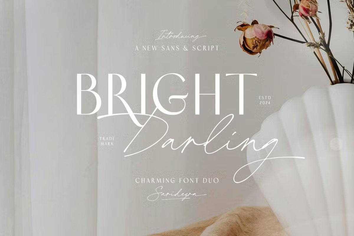 Achieve this professional look with a curated Bright Darling Font Duo