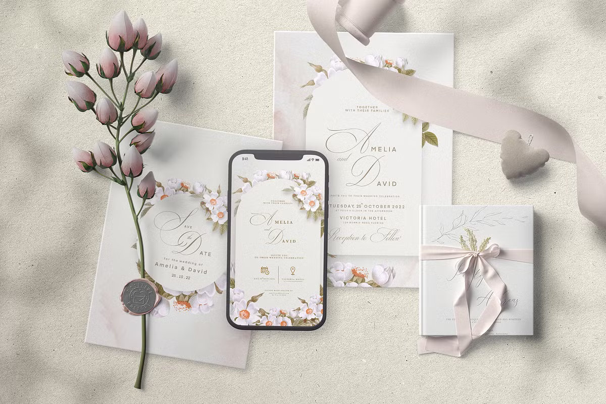 Digital Wedding Invitation template