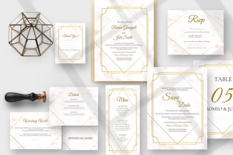 Premium Wedding Invitation Inserts Suite