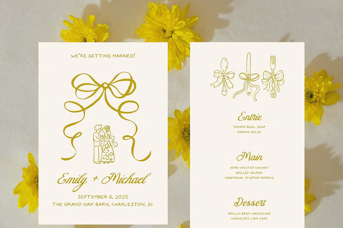 Minimalist line art wedding icons for schedule and timeline design.