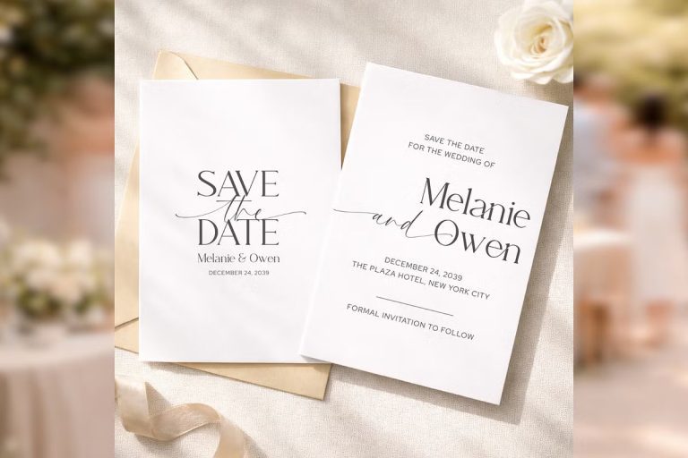 Minimalist Save the Date ideas for a modern 2026 wedding